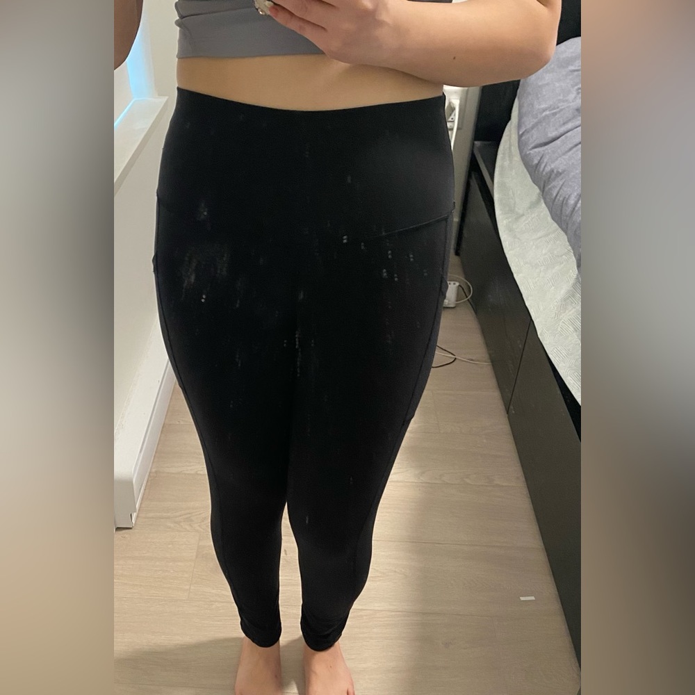 Colourful Koala Black Pocketed Leggings Size M